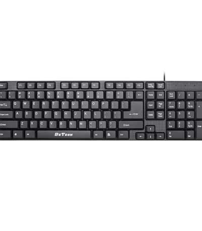 Πληκτρολόγιο DeTech DE6081, USB, Μαύρο - 6081 (US)