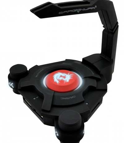 Mouse Bungee, Dragon War, GHW-001, Hub USB, μαύρο - 14911