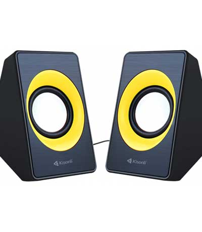 Ηχεία, Kisonli, A-303, 2x3W, USB, Μαυρο - 22086