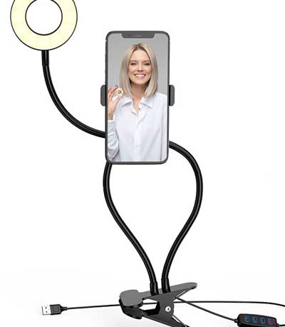LED Ring light One Plus NR9102, 9cm, 10W, Black - 40132