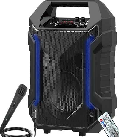 Ηχειο Moveteck TF4168, Bluetooth, Καραόκε, USB, SD, FM, AUX, Μαυρο - 22163