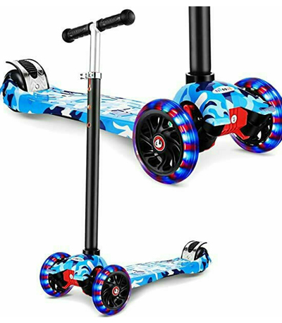 Παιδικο Πατινι Scooter DMG-5 με Φρένο και Ρόδες Φωτιζόμενες Μπλε (έως 35kg)