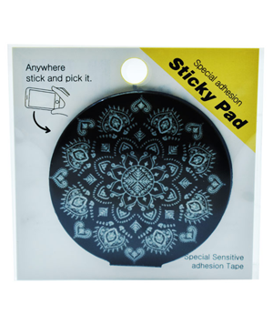 Sticky Pad για smartphone, πολλαπλών χρήσεων, Rosettes Black