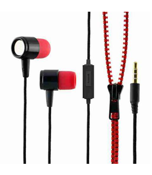 YISON ακουστικά HANDSFREE (ON/OFF) ZIPPER – RED