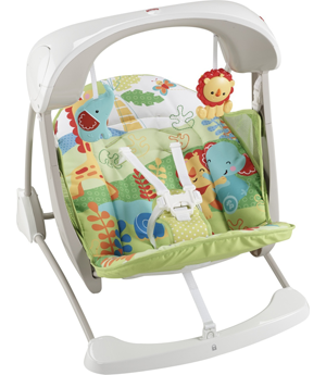 FISHER PRICE - RAINFOREST FRIENDS TAKE-ALONG SWING & SEAT 2IN1 (CCN92)