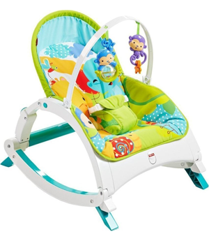 FISHER PRICE - RAINFOREST NEWBORN TODDLER PORTABLE ROCKER (CMR10)
