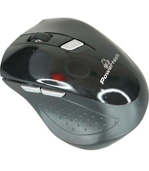 POWERTECH Wireless Mouse, Οπτικό, 1600 DPI, πλαϊνά πλήκτρα, Black