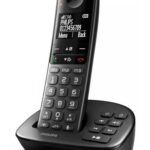PHILIPS ασύρματο τηλέφωνο XL4951DS/34 ελληνικό μενού, τηλεφωνητής, μαύρο