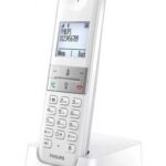 PHILIPS ασύρματο τηλέφωνο D4701W/34, με ελληνικό μενού, λευκό