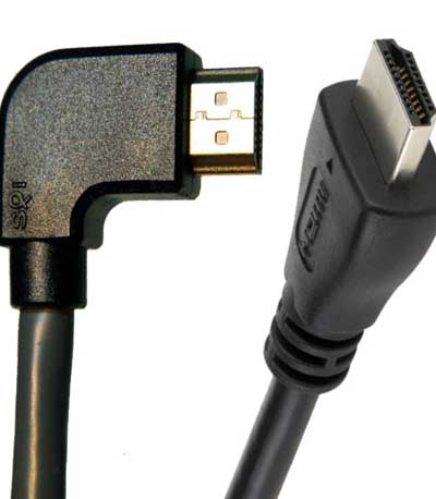 POWERTECH καλώδιο HDMI CAB-H017, γωνιακό, 90° left, 1.5m, μαύρο