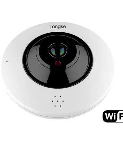 LONGSE IP WiFi PoE Dome Κάμερα IPP-004, 3MP Fisheye 360°, IR 20M, metal