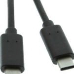 POWERTECH Καλώδιο USB 2.0 Type-C σε Type C, 1m, Black CAB-UC009