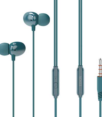 YISON earphones με μικρόφωνο X5, 3.5mm, 1.2m, μπλε