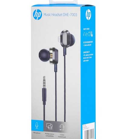 HP DHE-7003 In-ear Handsfree Dual Drive με Βύσμα 3.5mm Μαύρο