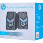 HP Ηχεία Υπολογιστή 2.0 με RGB Φωτισμό και Ισχύ 3W σε Μαύρο Χρώμα (HP-6000)