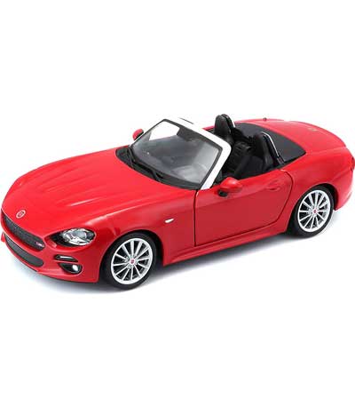Bburago Plus 1/24 FIAT 124 Spider (18/21083) Red