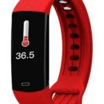 Lamtech Body Temperature Detection Smart Wristband With Heart Rate Monitor Red LAM021448