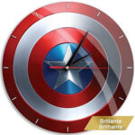 Ert Group Wall Clock Glossy Captain America 30.5cm PVC (MWCCAPAM002)