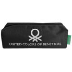 Benetton Κασετίνα Βαρελάκι με 1 Θήκη σε Μαύρο χρώμα 20x6cm (1015F-9306K)