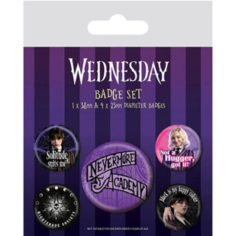 Pyramid Wednesday - Nevermore - Κονκάρδες 5 τμχ - Pack 5 Badges (BP80814)