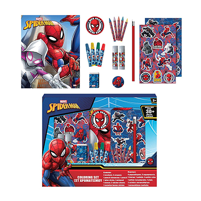Σχολικό Σετ Χρωματισμού Spiderman 30τμχ 37x29cm (50-3078)