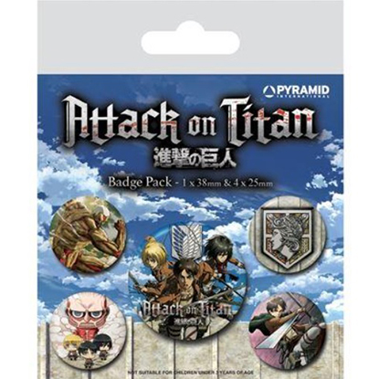 Pyramid Σετ Κονκάρδες ATTACK ON TITAN - Season 3 - Pack 5 Badges (BP80773)