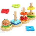 Top Bright Παιχνίδι Κάμπια από Ξύλο Caterpillar Stacking Set (7152)