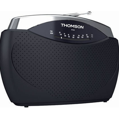 Thomson Φορητό Ραδιόφωνο Ρεύματος / Μπαταρίας RT222 Μαύρο