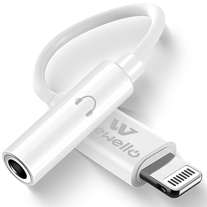 Leewello Μετατροπέας Lightning male σε 3.5mm female Λευκό (YPX-027)