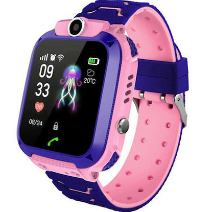 Παιδικό Smartwatch με GPS και Καουτσούκ/Πλαστικό Λουράκι Μωβ Q12 Pink