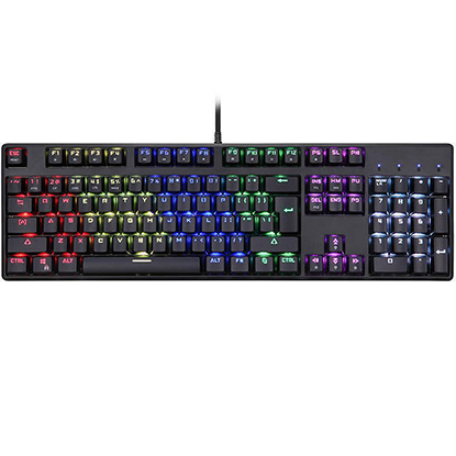 Motospeed CK107 USB Gaming Mechanical Keyboard – Outemu Blue Switches με RGB (black)