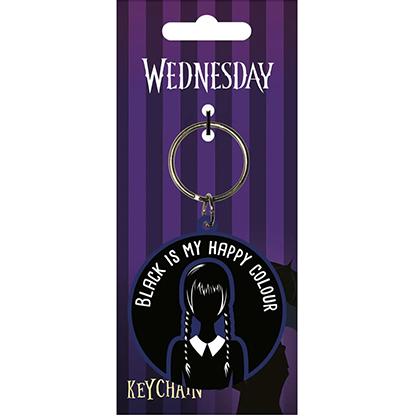 Pyramid Μπρελόκ WEDNESDAY - Rubber Keychain - Black is my Happy Colour (RK39475C)