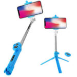 Lamtech Tripod Selfie Stick με Bluetooth Μπλέ (LAM020366)