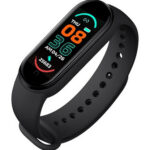 Leewello M6 Smart Band Watch με Παλμογράφο Μαύρο