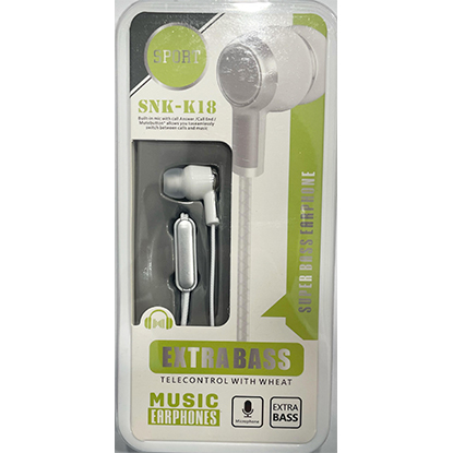 SNK-K18 In-ear Handsfree με Βύσμα 3.5mm Λευκό