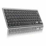Weibo WB-8055 Ασύρματο Bluetooth Πληκτρολόγιο Αγγλικό US Γκρι