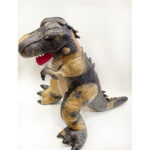 Λούτρινιο Δεινόσαυρος T-REX Καφέ με Μαύρο 70cm