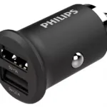 PHILIPS φορτιστής αυτοκινήτου DLP2520-00, 2x USB, 3.1A 15.5W, μαύρος