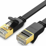 Ugreen Flat Καλώδιο Δικτύου Ethernet Patchcord RJ45 Cat 7 STP LAN 10 Gbps (3m) Black NW106