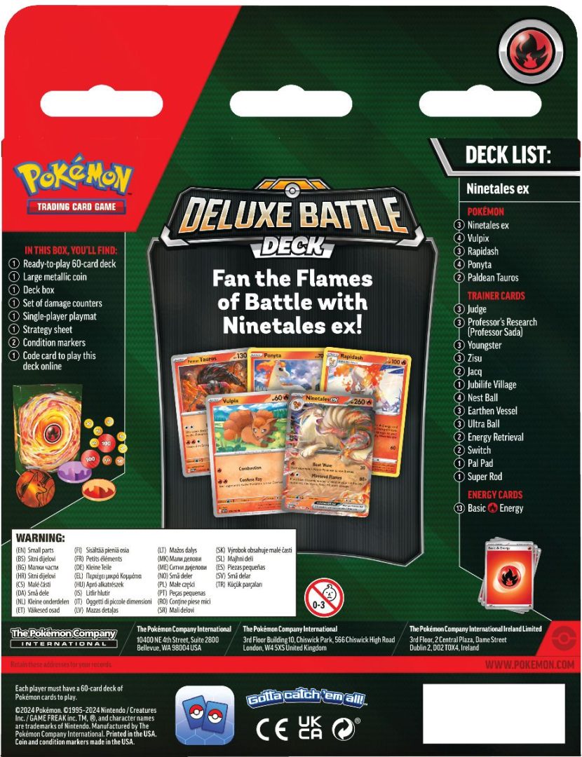 Pokemon Company Pokemon TCG Ninetales Ex Deluxe Battle Deck (POK856006 Ninetales)