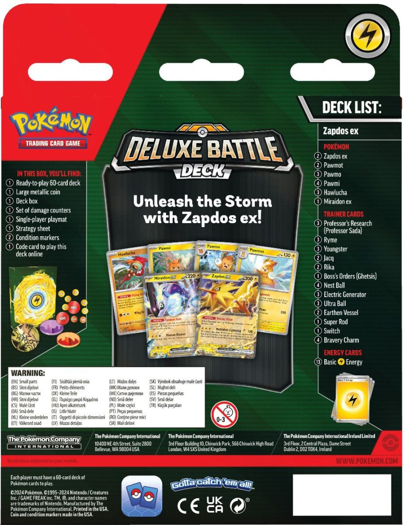 Pokemon TCG Zapdos Ex Deluxe Battle Deck (POK856006 Zapdos)