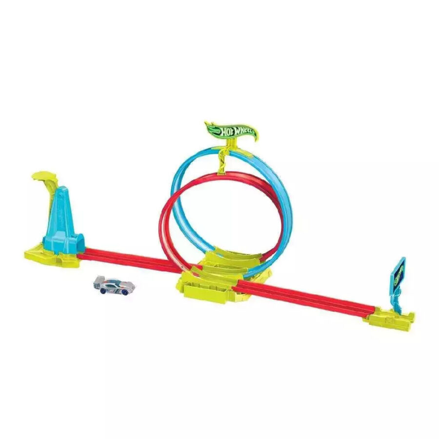 Λαμπάδα Mattel Hot Wheels Neon Speeders - Πίστα με Διπλό Λουπ (HPC05)