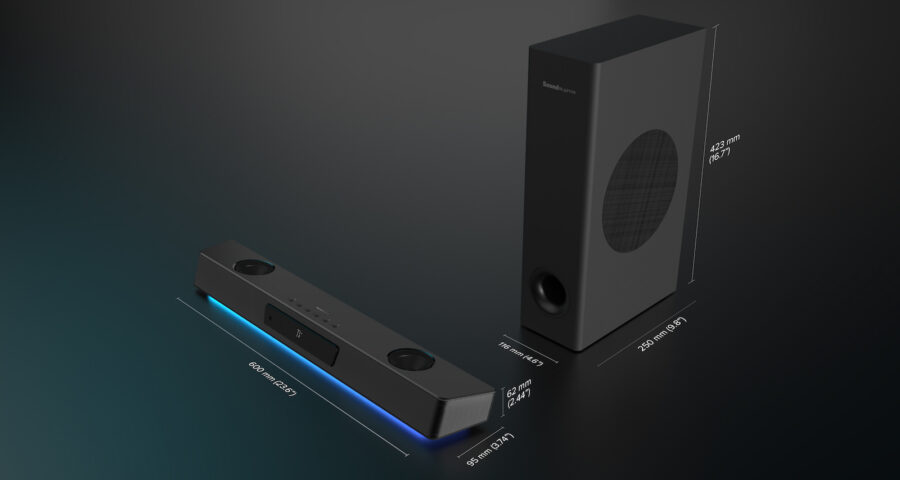 Bluetooth ηχεία SPEAKERS CREATIVE Soundbar KATANA V2X BLK