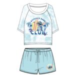 DISNEY- Stitch's Surf Club - Short Blue Woman Pyjama (S)