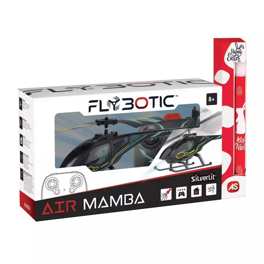 Λαμπάδα AS Silverlit Flybotic - Τηλεκατευθυνόμενο Ελικόπτερο Air Mamba (7530-84753)