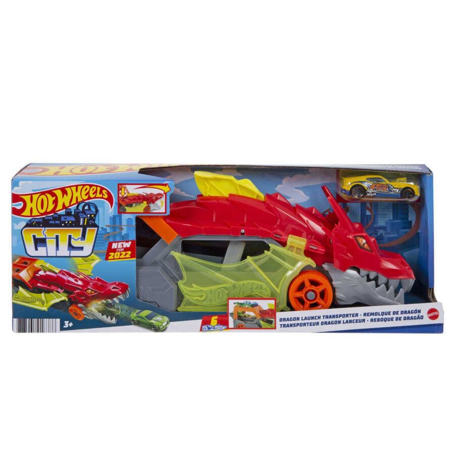 Λαμπάδα Mattel Hot Wheels City - Δράκος Νταλίκα-Εκτοξευτής (GTK42)