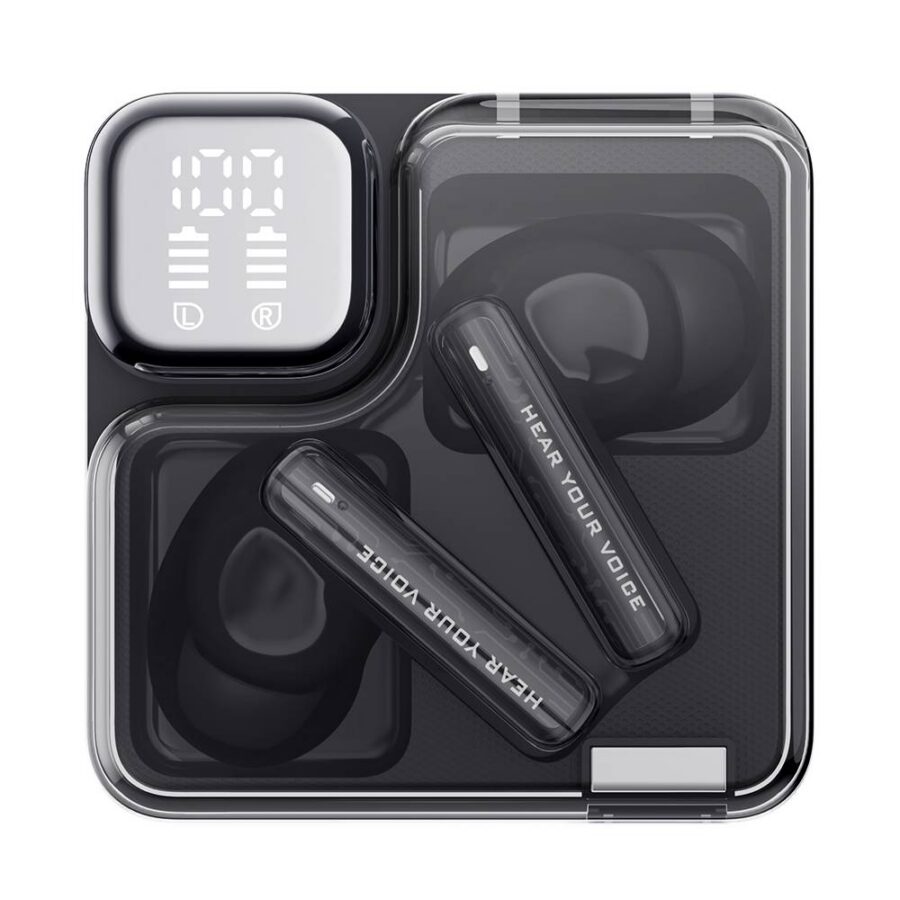 QCY Melobuds Neo Black – TWS BT Earbuds with LED Display, Dual Connection, Anti-air calls 7h