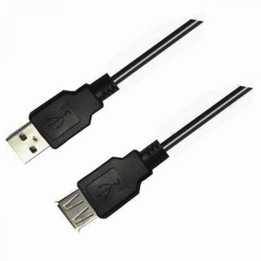 Καλώδιο USB 2.0 M/F Aculine USB-003 5m Μαύρο